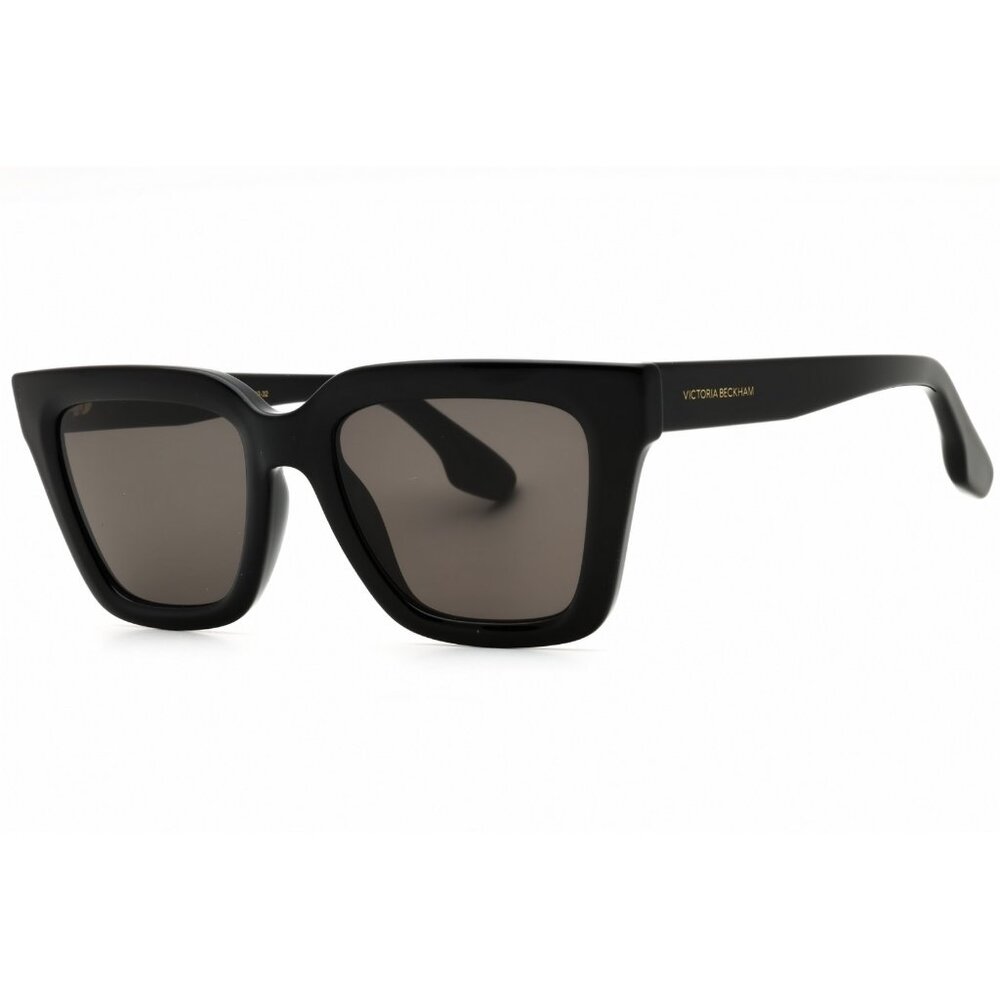 Victoria Beckham Black Square Frame Sunglasses with Dark Lenses